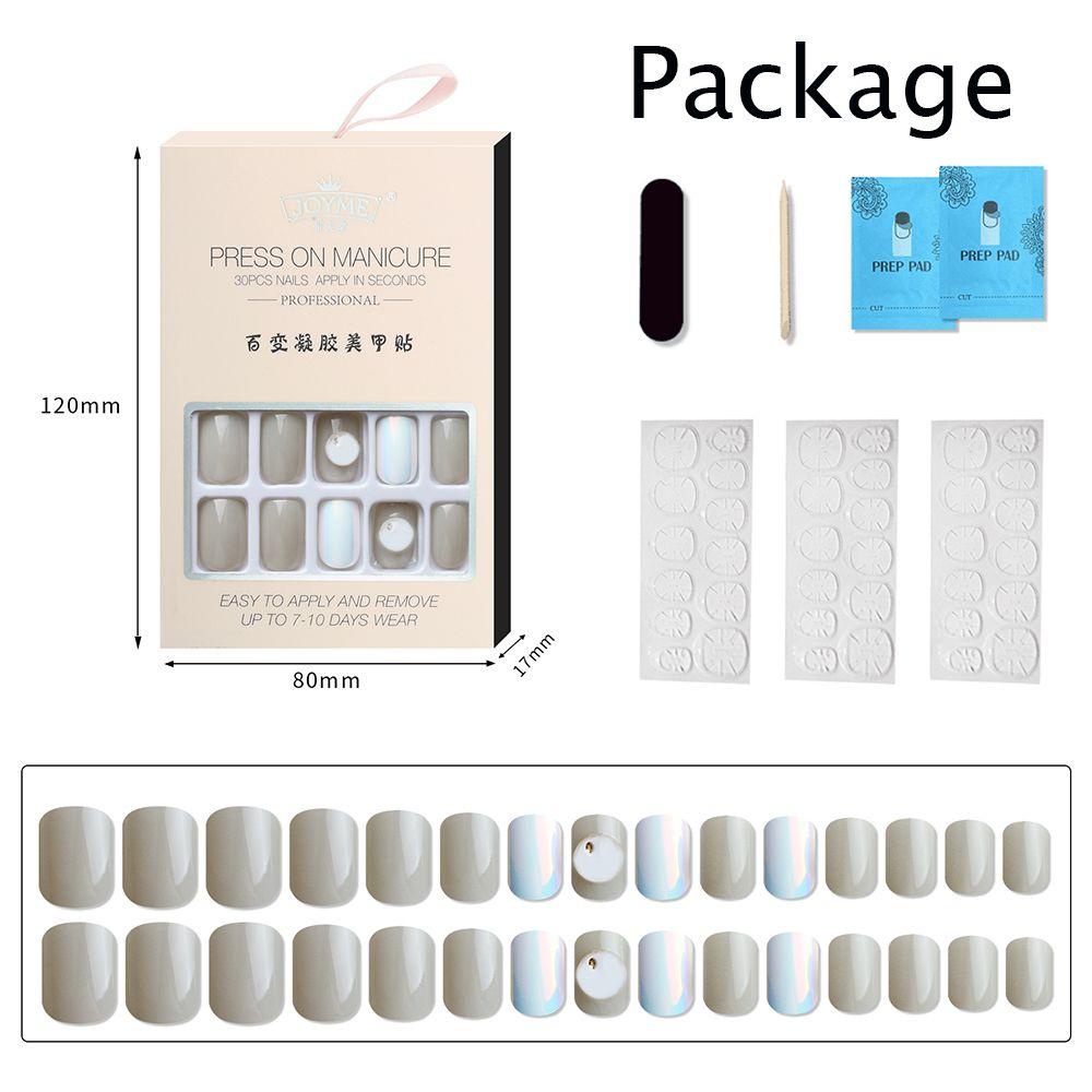 Set 30 Móng Tay Giả 3D Dạng Nhấn Tiện Dụng