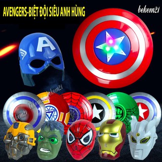 Đồ Chơi Hóa Trang Khiên Mặt Nạ Kjếm Thanos Bumblebee Batman Người Dơi Captain America SpiderMan Cho Bé Có Đèn Nhạc