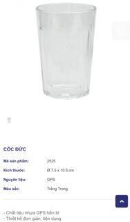 Cốc nước nhựa 540ml