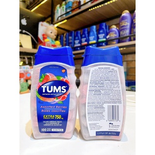 Kẹo nhai giúp hỗ trợ tiêu hóa Tums Extra Strength 100 viên vị trái cây. Hạn sử dụng 2026