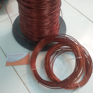(2.2mm-500g) Dây đồng quấn sơ cấp biến áp cơ 1 vế, biến áp 220v, động cơ. Dây đồng 2ly2 bọc e may cách điện