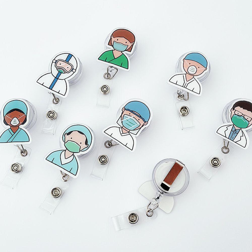 Kẹp Giữ Thẻ ID / Thẻ ID Họa Tiết Hoạt Hình Sáng Tạo Có Thể Thu Gọn