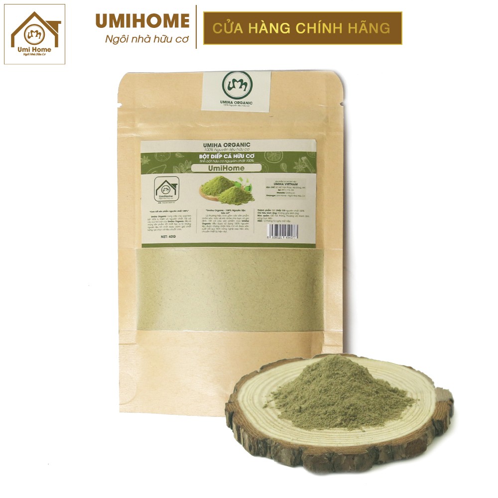 Bột Diếp Cá hữu cơ UMIHOME nguyên chất | Fish lettuce powder 100% Organic 35G