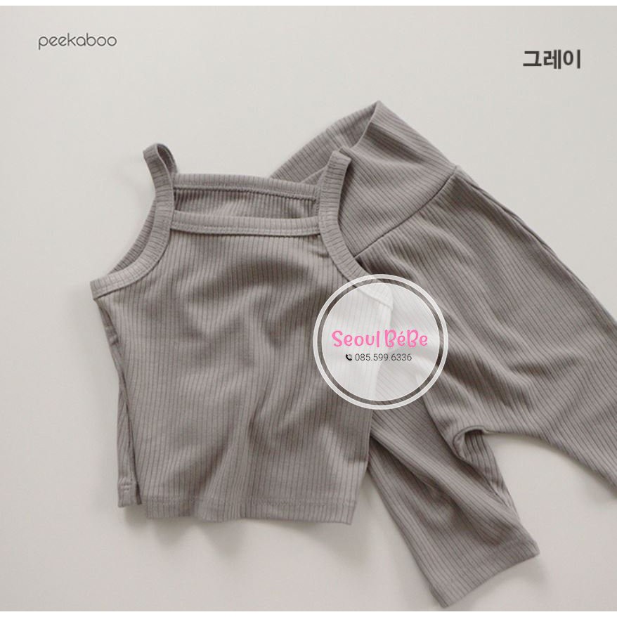 Bộ 2 dây cotton lạnh Anna bst Peekaboo 2021 made in Korea