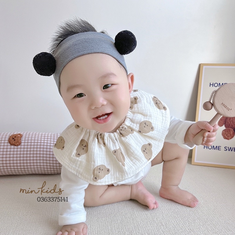 Băng đô, turban cục bông dễ thương cho bé