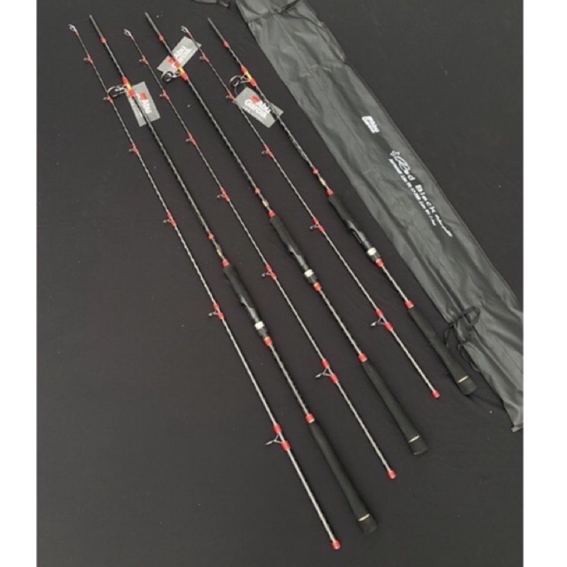 Cần lure Abu Garcia Red Black Carbon 2 Da xoắn toàn thân siêu bạo lực