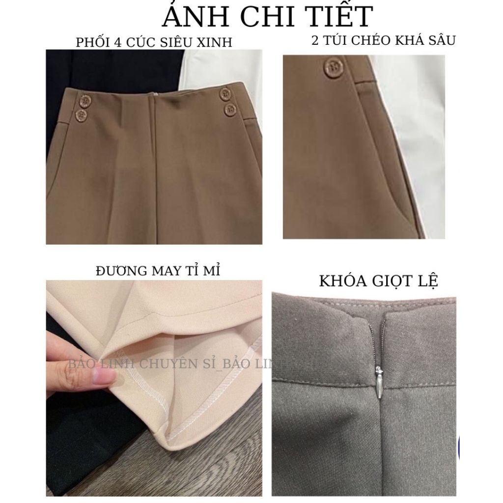 Quần Baggy Nữ Lưng Cao,Quần Tây Công Sở Cạp Cao Khóa Lưng Mã 046 Mặc Đi Học Đi Làm_Kim Anh Shop