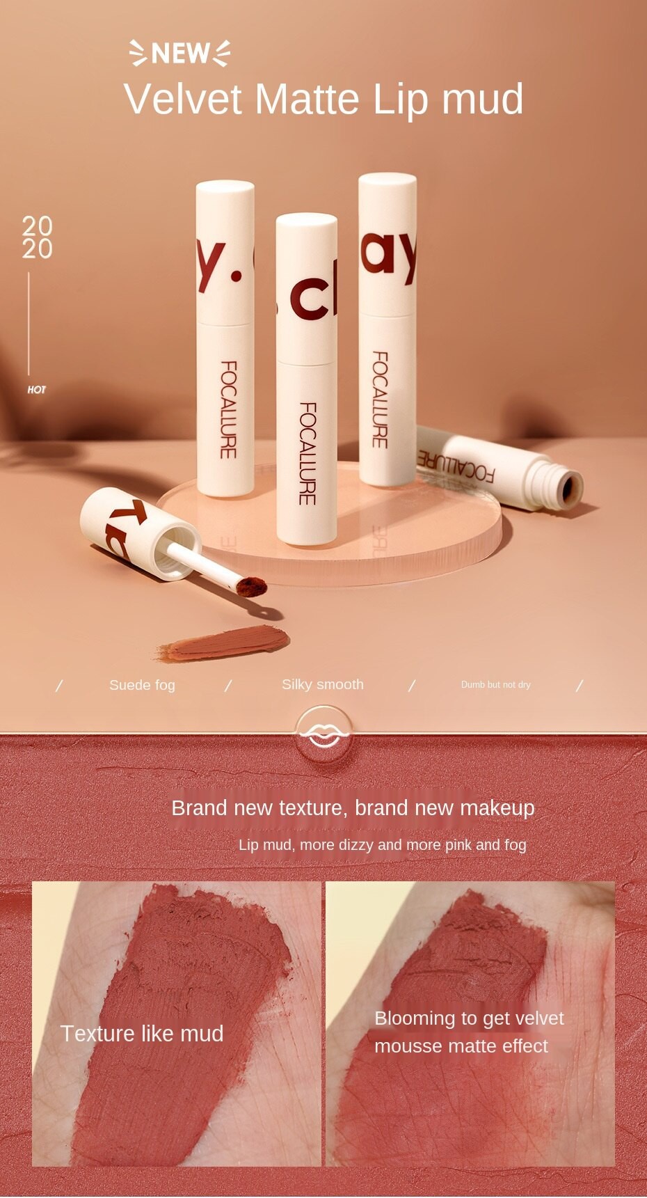 (Hàng Mới Về) Son Kem Lì Focallure Chống Nước Lên Màu Nhanh Tiện Dụng Son Môi mĩ phẩm nội địa trung | BigBuy360 - bigbuy360.vn