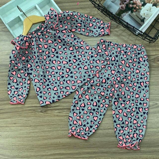 Combo 9 bộ cotton dành cho bé gái