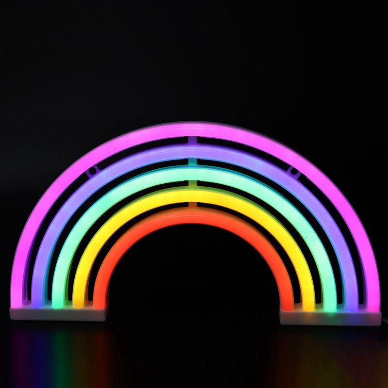 ✚Đèn Led Neon Cầu Vồng Gắn Tường Trang Trí