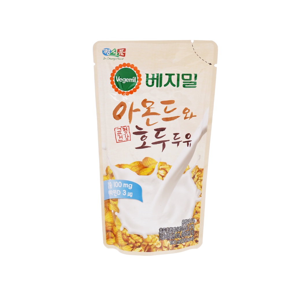 Sữa Hạnh Nhân Và Óc Chó Vegemil Hàn Quốc 190ml