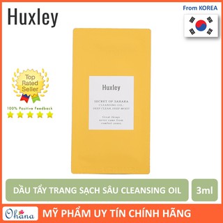 Dầu Tẩy Trang làm sạch sâu, se khít lỗ chân lông Huxley Cleasing Oil 3ml - Huxley Sample