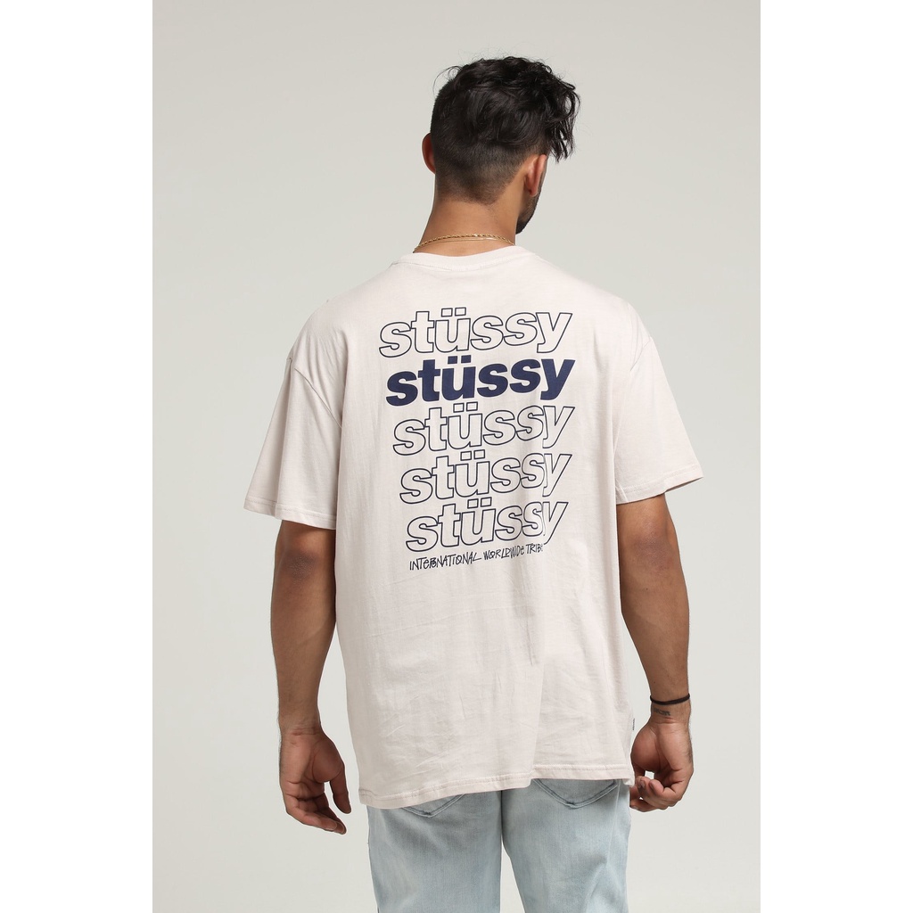 [Bao check chính hãng]Áo thun Stussy Italic Natural - Black