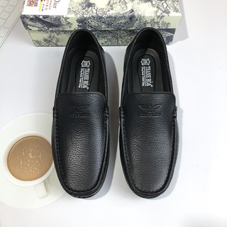 [Bán rẻ lấy khách] Giày Lười Nam ❤️FREESHIP❤️ Giày Mọi Nam Da Bò Thật 100%  Đế Cao Su Êm Chân ( Chất )