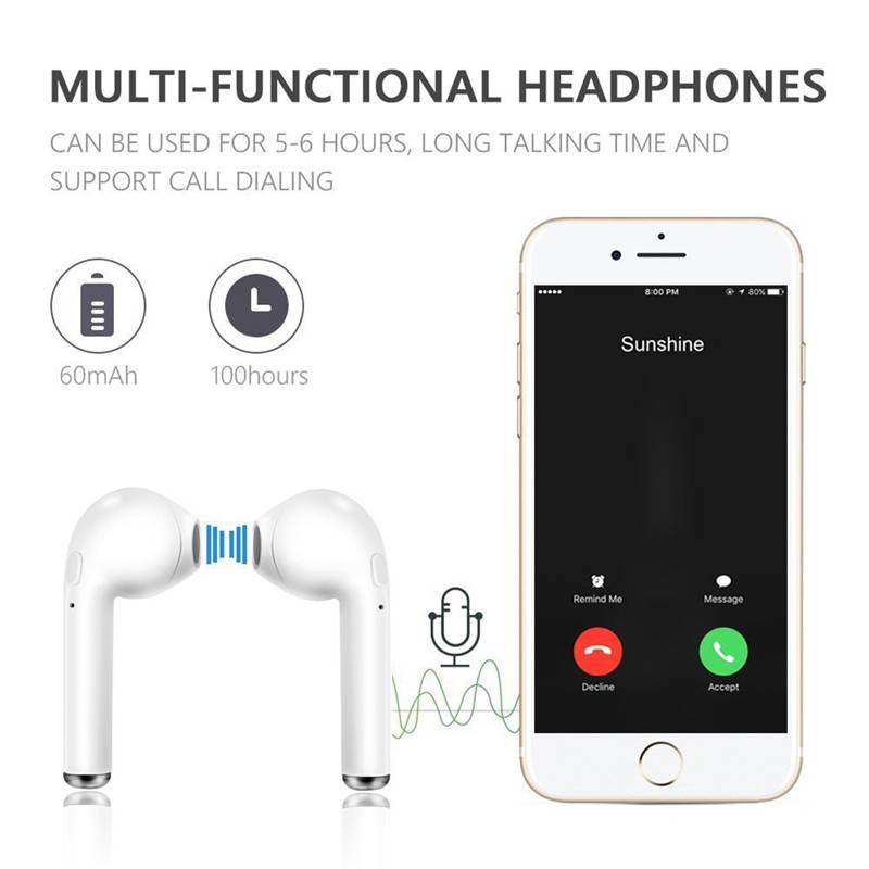 Tai Nghe Bluetooth Không Dây Aisa I7S Tws Kèm Hộp Sạc Cho Iphone 12 11 Pro Max Android Ios