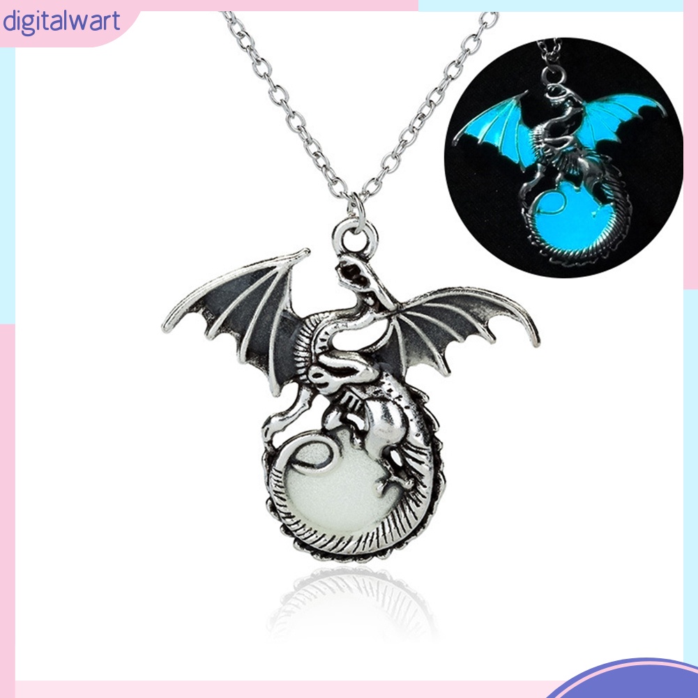 Dây chuyền hình rồng phát sáng trong đêm phong cách cổ điển thanh lịch dành cho nữ