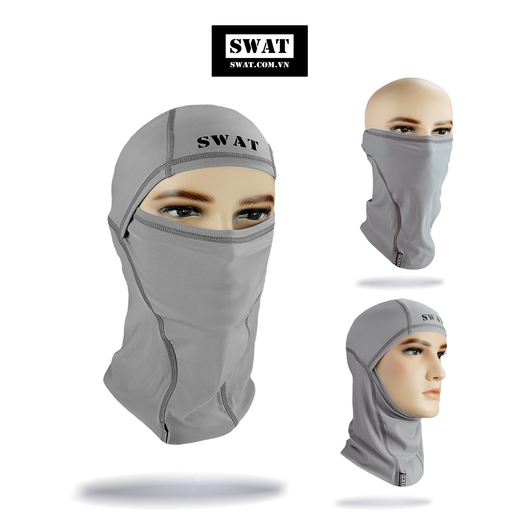 Khăn trùm đầu chống nắng SWAT 3 in 1 màu đen cao cấp tiện lợi