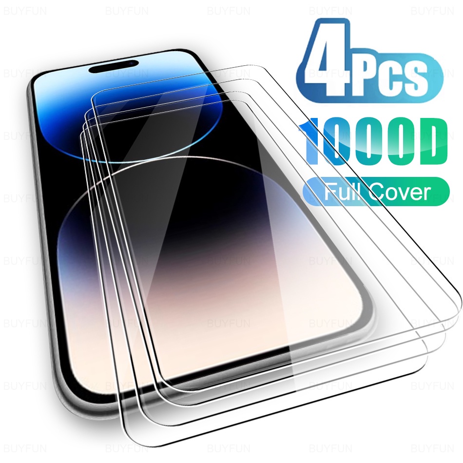 Set 4 Kính Cường Lực Bảo Vệ Màn Hình Điện Thoại iPhone 14 14 Pro Max Plus