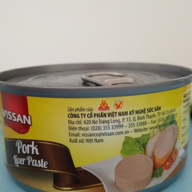 Pate gan heo Vissan hộp 170g