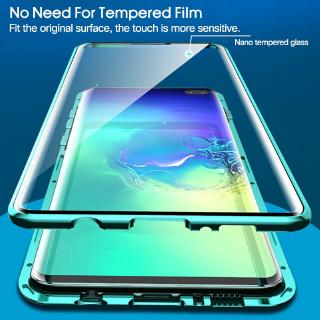 Ốp điện thoại hai mặt viền nam châm cho samsung s10plus s10 note10 10plus s9 s8 note9 note8 s9+ s8+