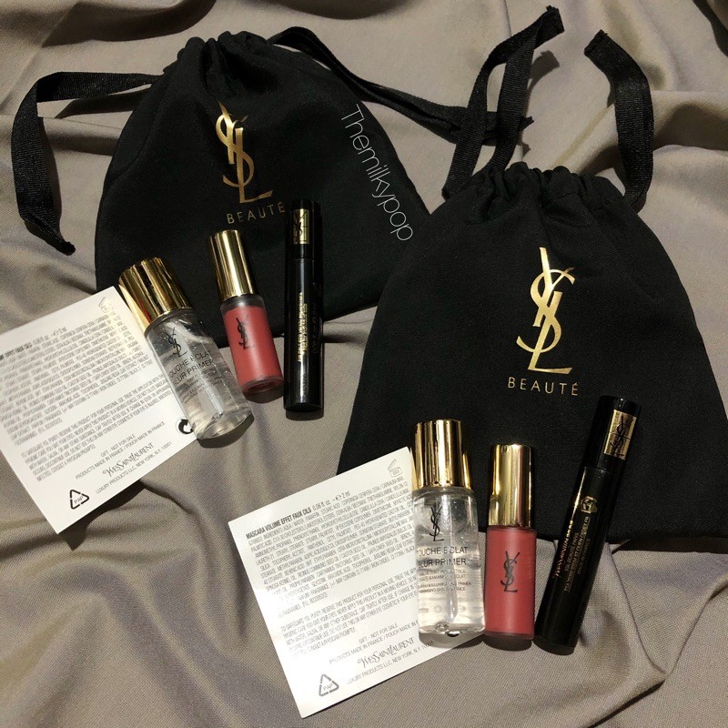 Set 3 món trang điểm YSL kèm túi vải hãng