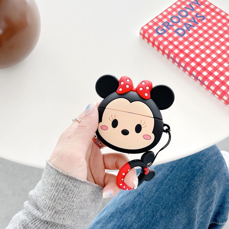 Vỏ Bảo Vệ Hộp Sạc Tai Nghe Không Dây Bằng Silicon Chống Sốc Họa Tiết Hoạt Hình Cho Airpods