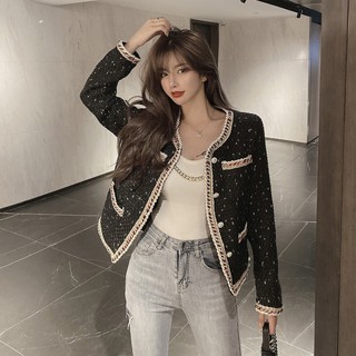 (SẴN) Áo dạ tweed viền nổi