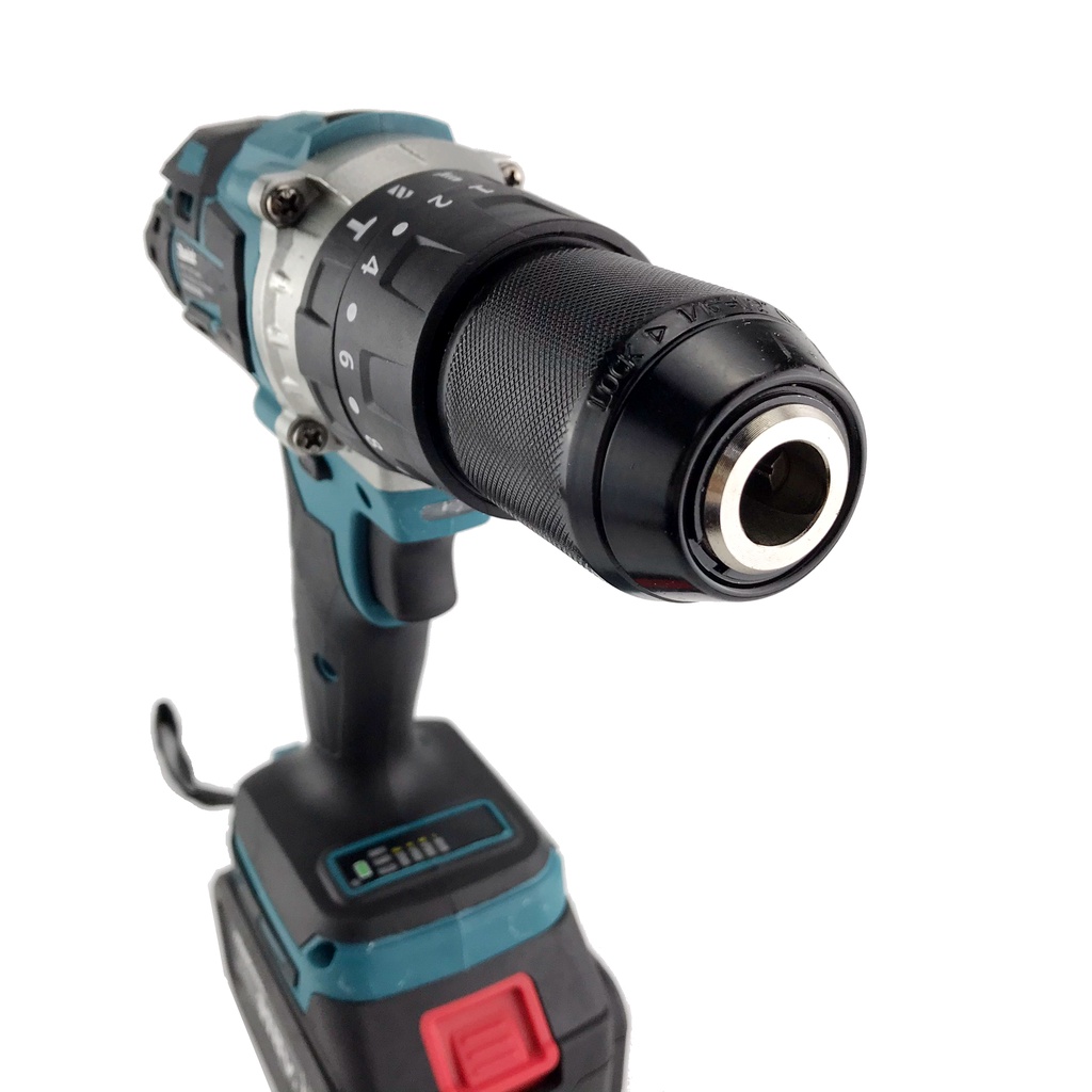 Khoan pin búa 3 chức năng Makita không chổi than đầu 13mm pin dung lượng lớn