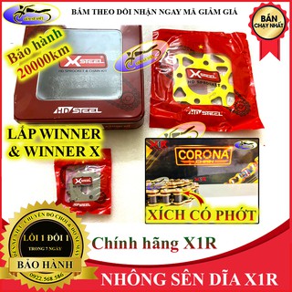 [CÓ VIDEO] [HỘP KIM LOẠI] Bộ Nhông sên dĩa nhông xích đĩa WINNER 150cc WINNER X - XÍCH CÓ PHỚT CAO SU Chính. hãng. X1R