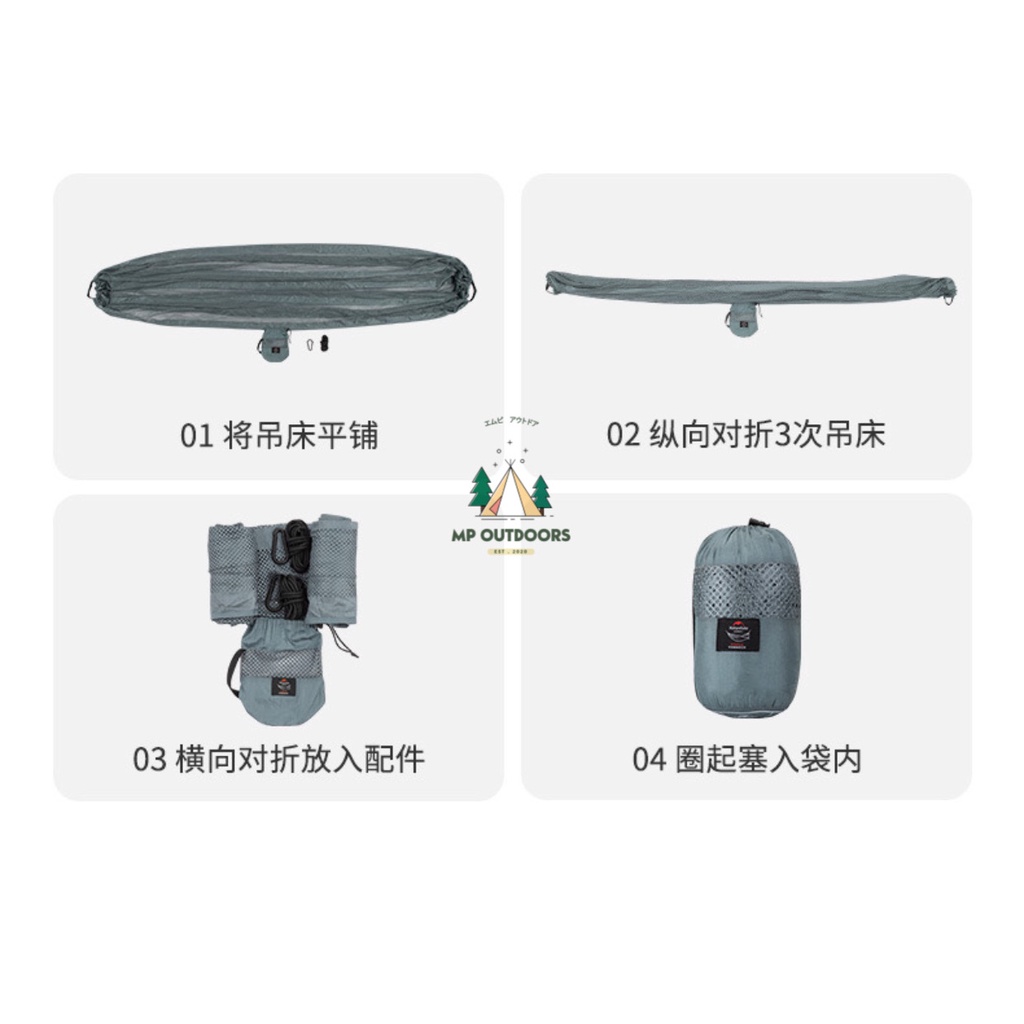VÕNG DÃ NGOẠI VẢI LƯỚI SIÊU NHẸ NH21DC003 NATUREHIKE DU LỊCH CẮM TRẠI LEO NÚI CÂU CÁ CAMPING OUTDOOR