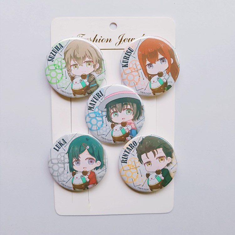 Set 6 cái Huy hiệu Anime Steins;Gate - Otakushop