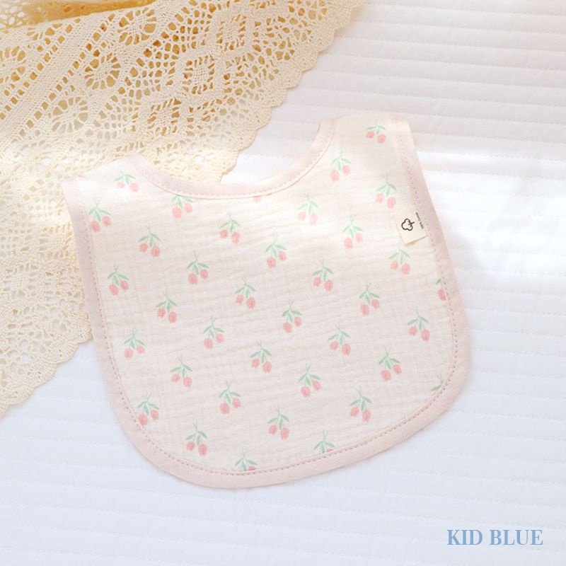 Yếm Ăn Hình Chữ U 6 Lớp Bằng Vải Cotton Phong Cách Mới Cho Bé Sơ Sinh