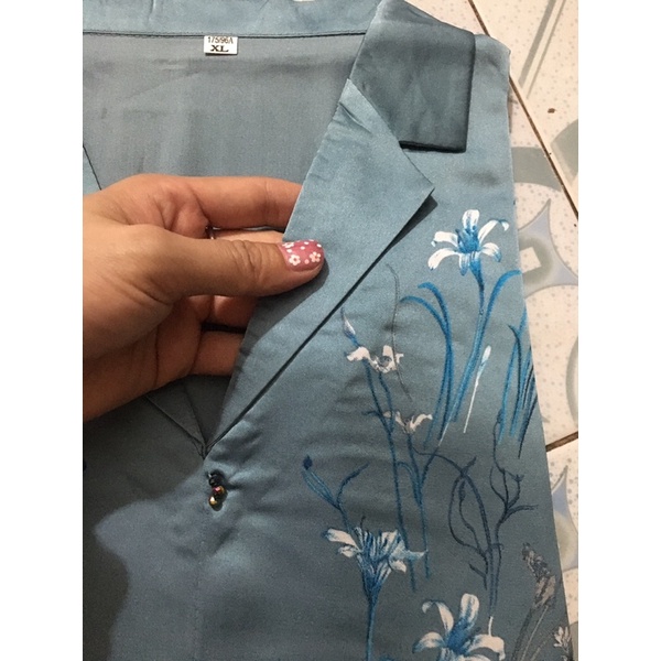 Áo lụa trung niên tay voan cao cấp