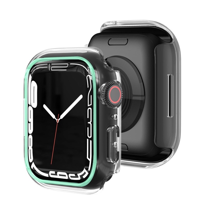 Ốp Bảo Vệ Đồng Hồ Bằng PC Cứng Màu Huỳnh Quang 2022 Cho Apple Watch 45 41 40 44 42 38 mm 41mm 45mm 7 6 5 4 3 SE