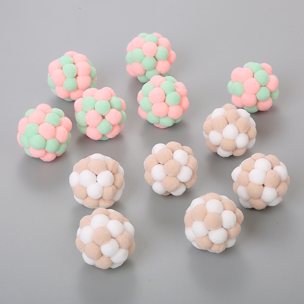 Bộ 6 Quả Bóng Lông Đồ Chơi Cho Mèo