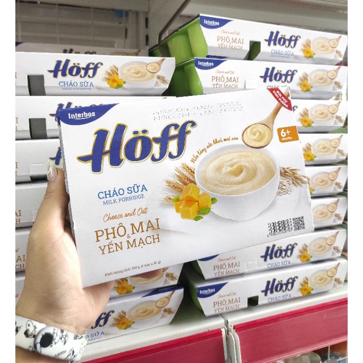 Cháo sữa Phô mai Yến Mạch Hoff Lốc 6 hộp x 55g
