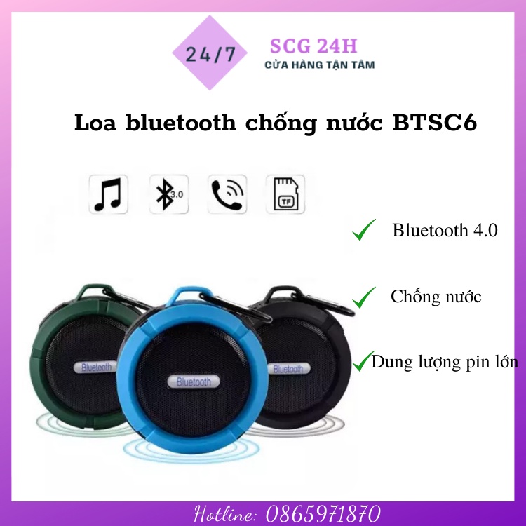 Loa mini,Loa bluetooth chống nước BTSC6