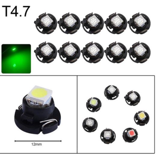 (T3; T4.2; T4.7) 1 bóng đèn T3, T4.2, T4.7 Led thay thế bóng đèn taplo ô tô