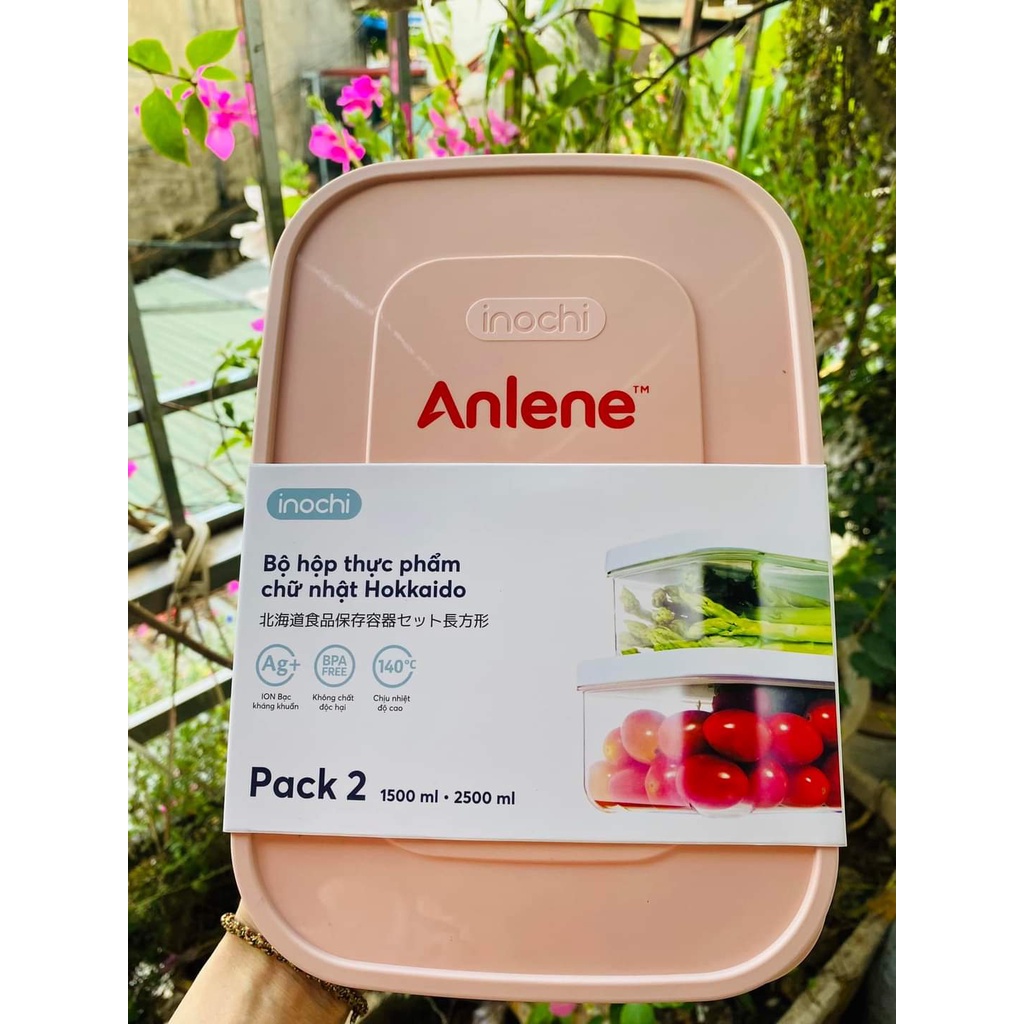 Bộ 2 hộp nhựa Inochi SIZE TO 2500&1500ml quà tặng của Anlene SIÊU XỊN