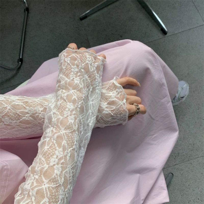 Áo lưới ren mỏng thời trang tay dài cho nữ MS65