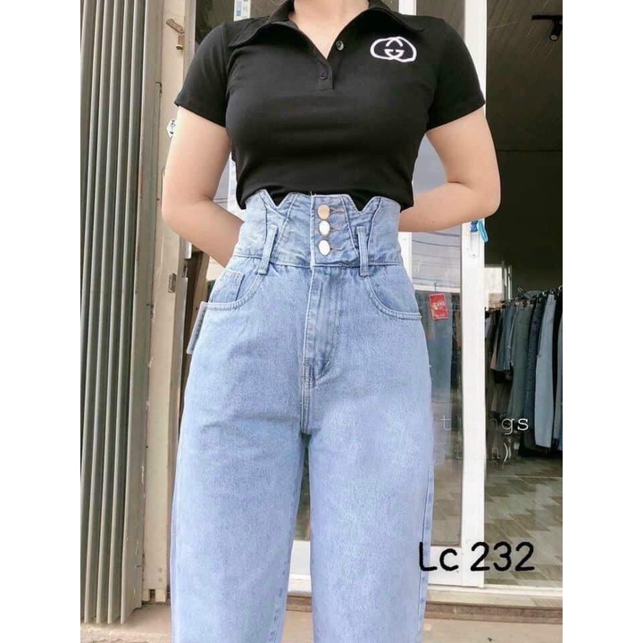 Quần jean baggy  Lưng Cao Rách bụi, phong cách hàn quốc, màu xanh đá phom TO rộng đủ - ZADOLA FASHION