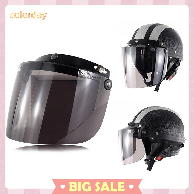 Kính Chắn Gió 3 Bước Lật Lên Xuống Cho Mũ Bảo Hiểm Xe Máy