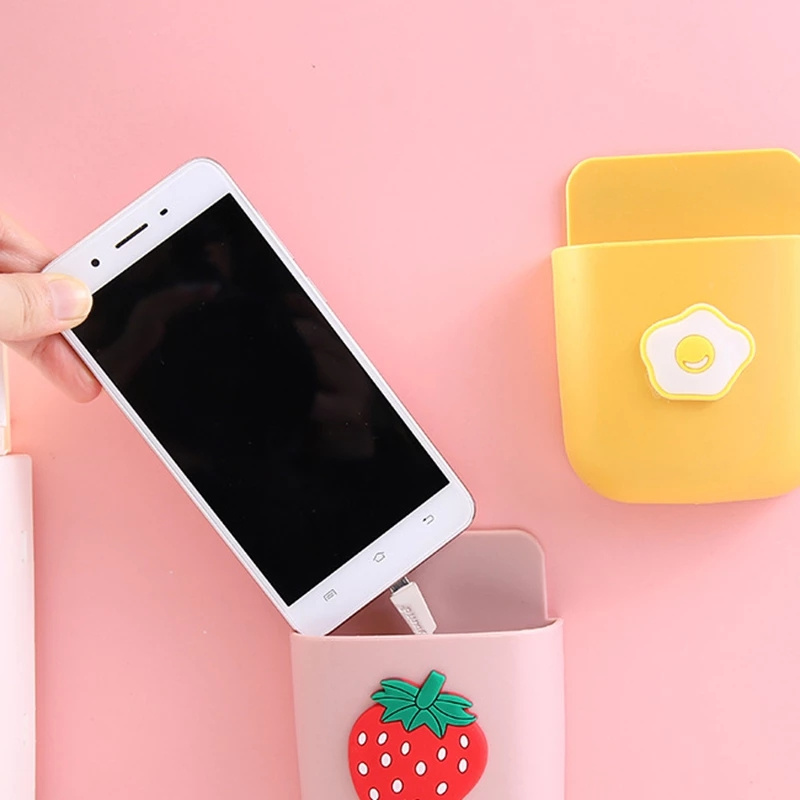 Hộp đựng đồ gắn tường tự dính mini họa tiết hoạt hình dễ thương