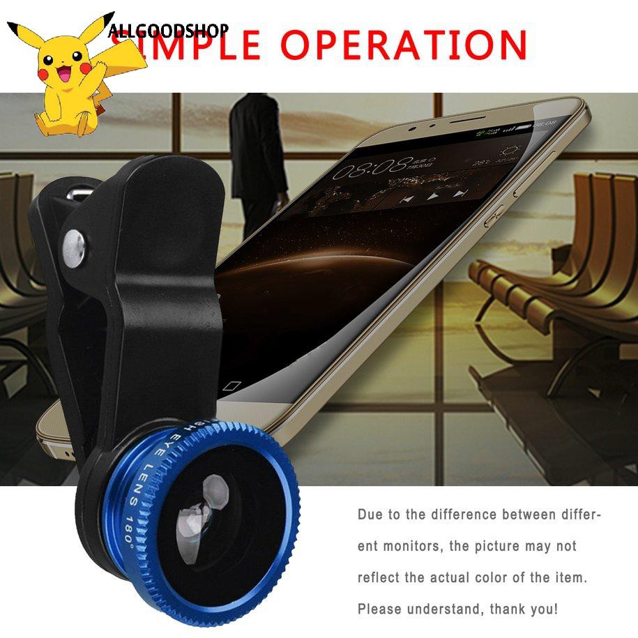 111all} 3 in 1 Fish Eye+Wide Angle+Macro Clip On Camera Lens Set for Mobile Phone | BigBuy360 - bigbuy360.vn