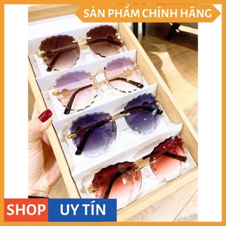 Kính mát nữ thời trang cao cấp Ốc răng cưa, tròng kính kiểu dáng độc lạ - Mắt kính nữ sang chảnh, độc đáo- Tặng kèm hộp