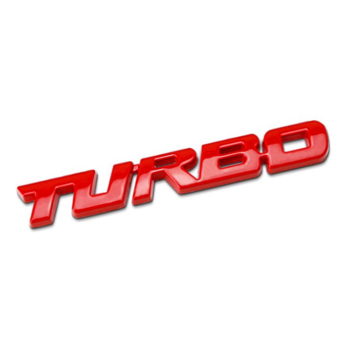 Sản phẩm Decal tem chữ Turbo inox dán trang trí thân hay đuôi xe hơi, ô tô ..