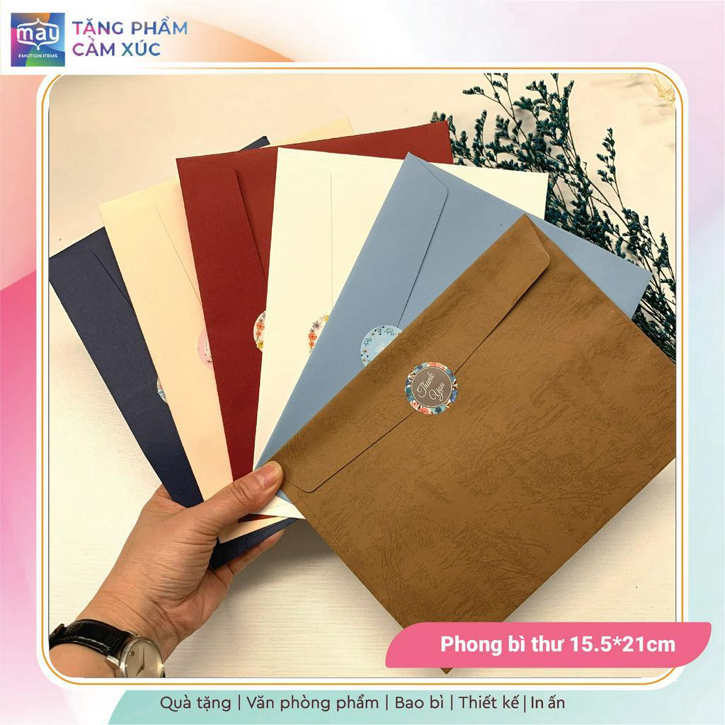 Phong bì thư 15.5*21cm giấy mỹ thuật set10