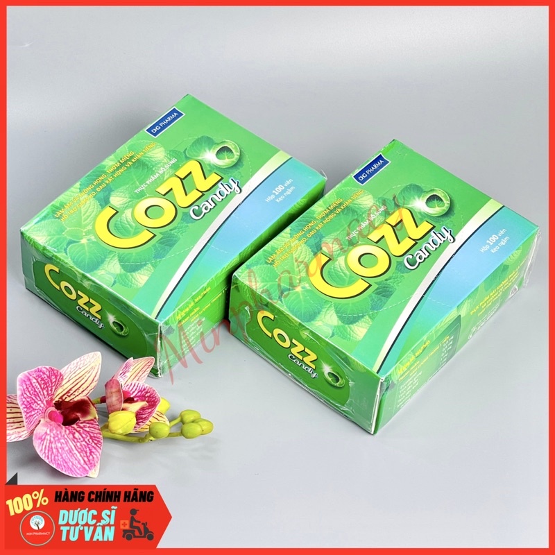 Kẹo Ngậm COZZ Candy DHG Pharma Tinh dầu thiên nhiên Giảm ho Thông họng Hộp 100 Viên - Minpharmacy