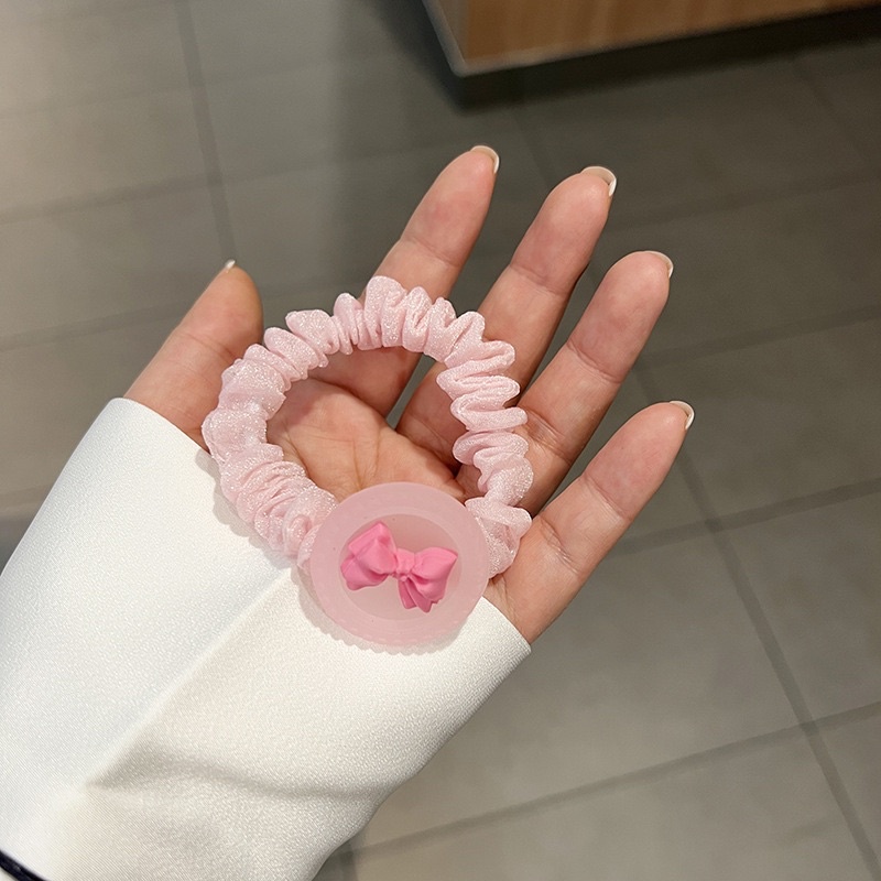 DÂY BUỘC TÓC MÀU HỒNG NHIỀU KIỂU CỰC XINH