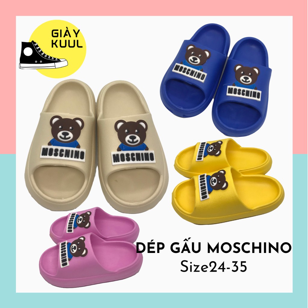 Dép bánh mì đúc trẻ em gấu Moschino - Giày KUUL